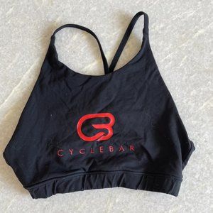 Cyclebar Strappy Women's Sports Bra - Medium - Black